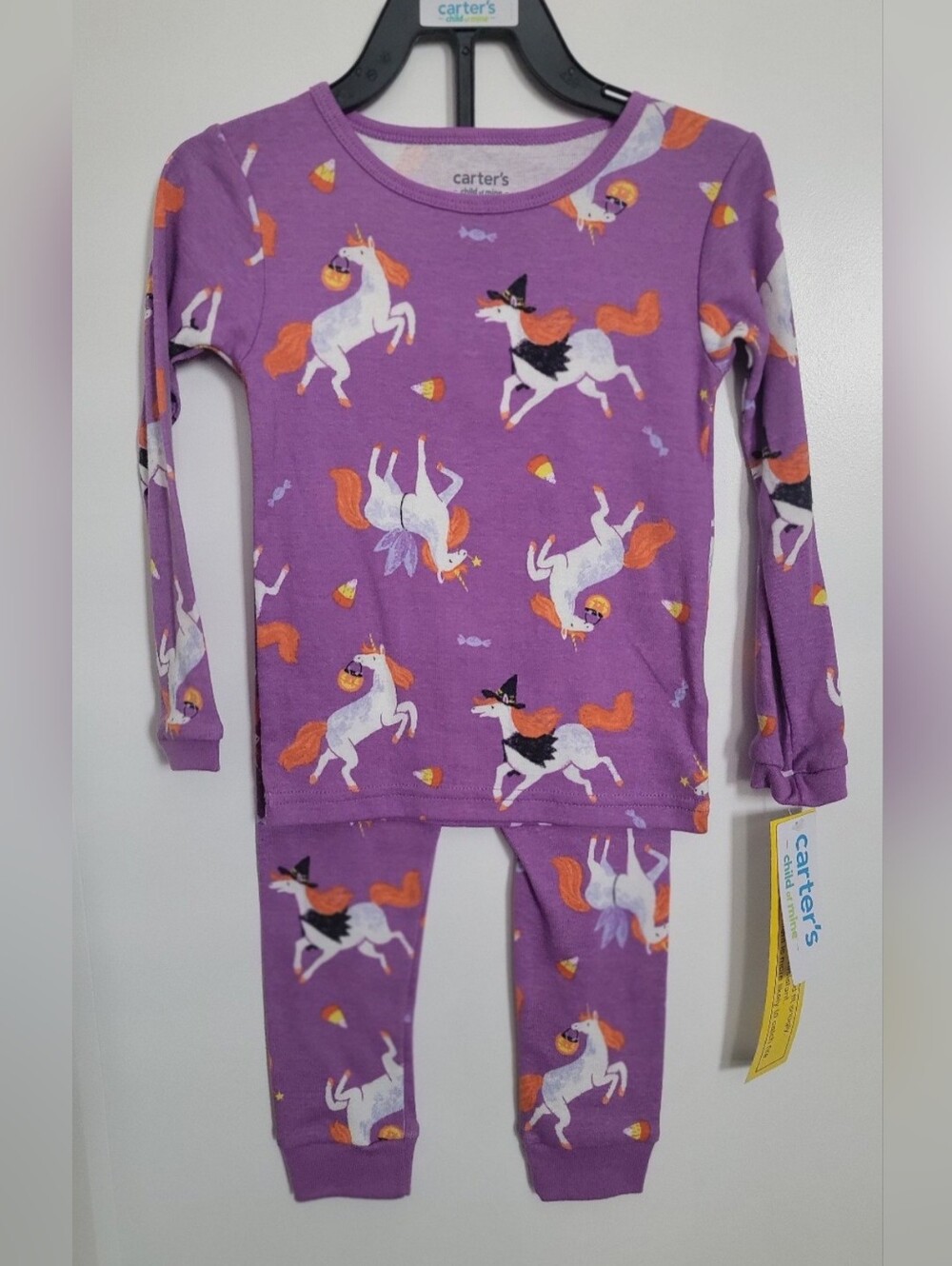Carter's Purple Unicorn Halloween Kids Pajama Set